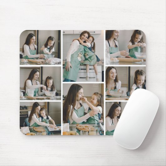 Aangepaste 8 foto Mousepad Muismat (Met muis)