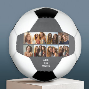 Aangepaste 8 fotocollage met vierkante foto's voetbal