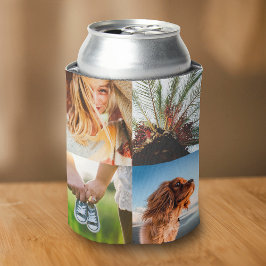 Aangepaste 8-fotosjabloon met dubbelzijdig bericht blikjeskoeler