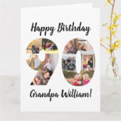 Aangepaste 90e nummer Fotocollage Aangepaste begro Kaart (Gele Bloem)