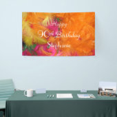 Aangepaste 90e verjaardag Oranje veren Spandoek (Beurs)