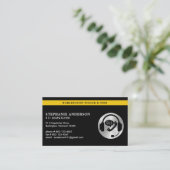 Aangepaste 911 Dispatcher Thin Gold Line Logo QR-c Visitekaartje (Staand voorkant)