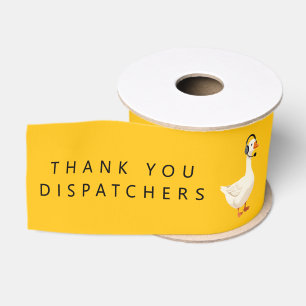 Aangepaste 911-dispatchgans met hoofdtelefoon grosgrain lint