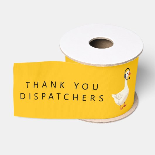 Aangepaste 911-dispatchgans met hoofdtelefoon grosgrain lint (Spoel)