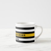 Aangepaste 911 verzender VS vlag met gouden lijn Espresso Kop (Rechts)