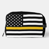 Aangepaste 911 verzender VS vlag met gouden lijn Toilettasje (Achterkant)