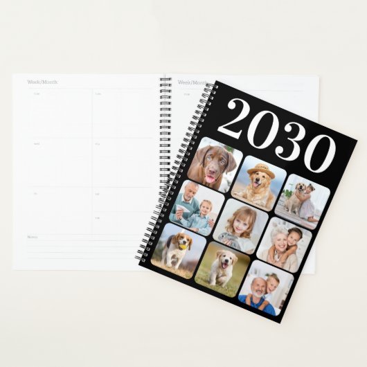 Aangepaste 9 foto collage Trendy Periwinkle Planner (Display)