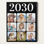 Aangepaste 9 foto collage Trendy Periwinkle Planner (Achterkant)