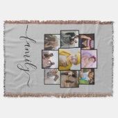 Aangepaste 9 foto- en tekstfotocollage deken (Voorkant)