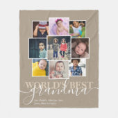 Aangepaste 9 foto- en tekstfotocollage fleece deken (Voorkant)