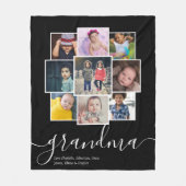 Aangepaste 9 foto- en tekstfotocollage fleece deken (Voorkant)