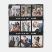 Aangepaste 9 fotocollage fleece deken (Voorkant)