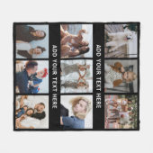 Aangepaste 9 fotocollage fleece deken (Voorkant (Horizontaal))