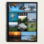 Aangepaste 9 fotocollage fotografie gepersonalisee planner (Voorkant)