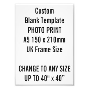 Aangepaste A5-foto Afdruk GB Lijst formaat