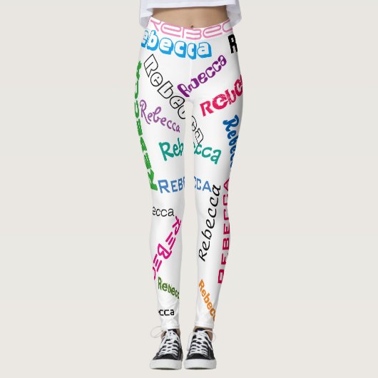 Aangepaste Aangepaste Aangepaste Naam Collage Leggings (Voorkant)