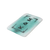 Aangepaste aangepaste Blauwgroen groene wervelkolo Badmat (Gekanteld)