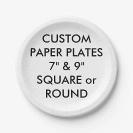 Aangepaste, aangepaste Borden voor ROND-papier - 7 Papieren Bordje
