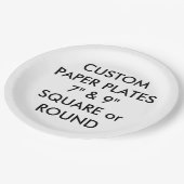 Aangepaste, aangepaste Borden voor ROND-papier - 9 Papieren Bordje (Gekanteld)
