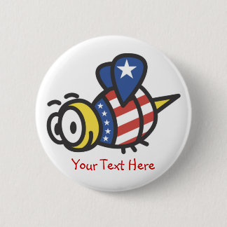 Aangepaste, aangepaste Buttonnen voor patriottisch Ronde Button 5,7 Cm