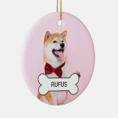 Aangepaste aangepaste foto- en tekstpop-upkoppelin keramisch ornament (Rechts)