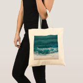 Aangepaste aangepaste foto Modern legant Beach Tote Bag (Voorkant (product))