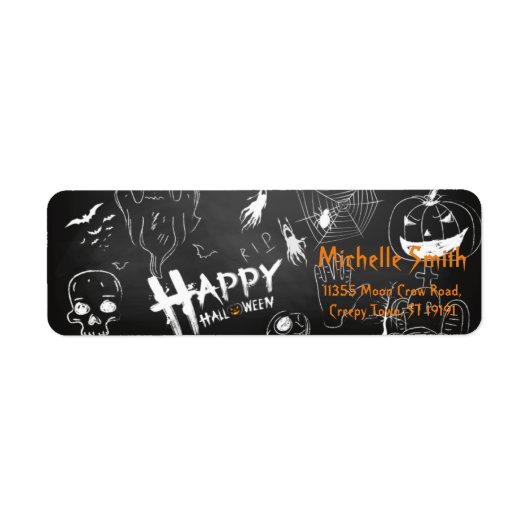 Aangepaste aangepaste halloween etiket (Voorkant)