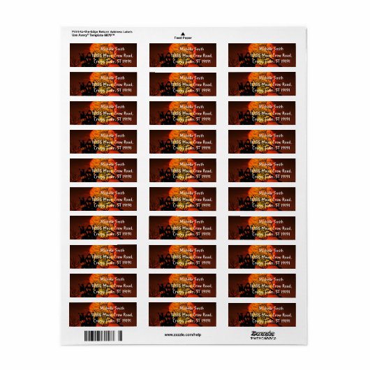 Aangepaste aangepaste halloween etiket (Full Sheet)
