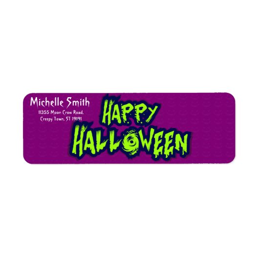 Aangepaste aangepaste halloween-rij met Moon Label (Voorkant)