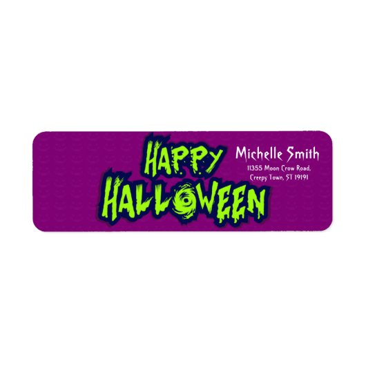 Aangepaste aangepaste halloween-rij met Moon Label (Voorkant)