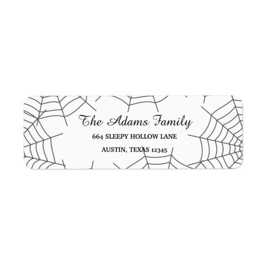 Aangepaste aangepaste halloween Spiderweb Etiket (Voorkant)