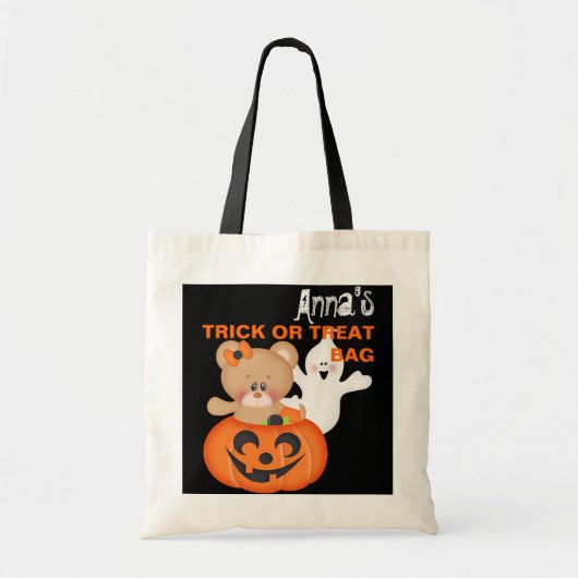 Aangepaste aangepaste halloween Trick or treat tas (Voorkant)