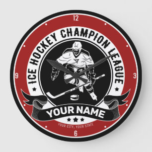 Aangepaste aangepaste Ice Hockey Team Player Athle Grote Klok