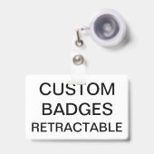 Aangepaste, aangepaste, intrekbare CLIP BADGE (Voorzijde met uittrekbare clip)