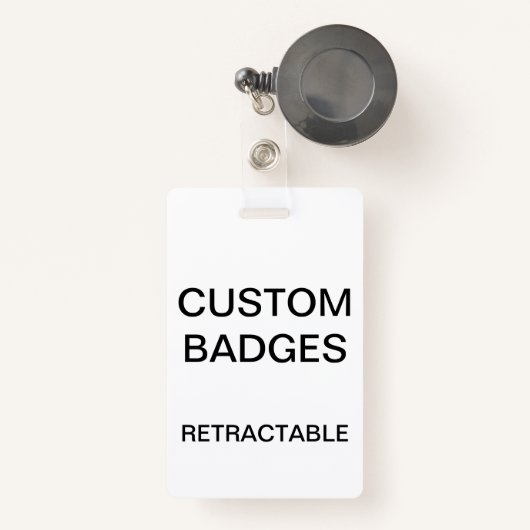 Aangepaste, aangepaste, intrekbare CLIP BADGE (Voorkant met intrekbare)
