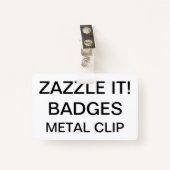 Aangepaste, aangepaste, intrekbare CLIP BADGE (Voorkant met clip)