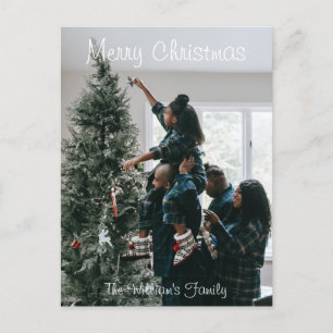 Aangepaste, aangepaste kerstfamilie foto briefkaart