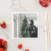 Aangepaste, aangepaste kerstfamilie foto servet (Insitu)