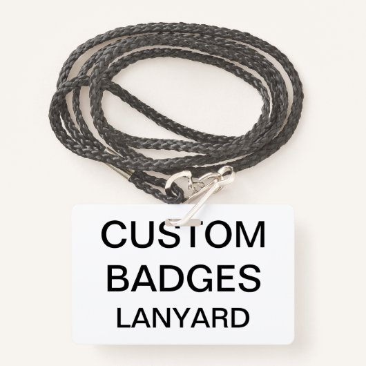 Aangepaste, aangepaste LANYARD BADGE (Voorkant met draagriem)