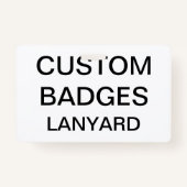 Aangepaste, aangepaste LANYARD BADGE (Voorkant)