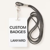 Aangepaste, aangepaste LANYARD BADGE (Voorkant met draagriem)