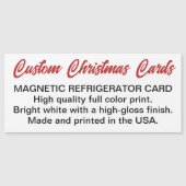 Aangepaste, aangepaste MAGNETISCHE CHRISTMAS-KAART (Voorkant)