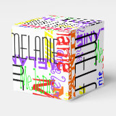 Aangepaste aangepaste naam Collage Colorful Bedankdoosjes (Voorkant Zijde)