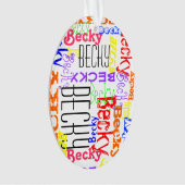 Aangepaste aangepaste naam Collage Colorful Ornament (voorkant)