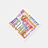 Aangepaste aangepaste naam Collage Colorful Servet (Hoek)