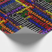 Aangepaste aangepaste naam collage kleurrijke verj cadeaupapier (Hoek)