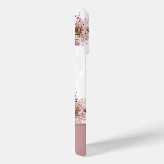 Aangepaste aangepaste naam Roze Floral Case-Mate iPhone Case (Achterkant / Rechts)