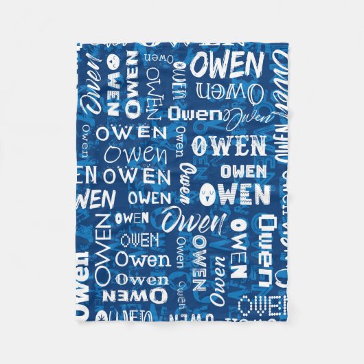 Aangepaste aangepaste naam voor Owen Fleece Deken (Voorkant)