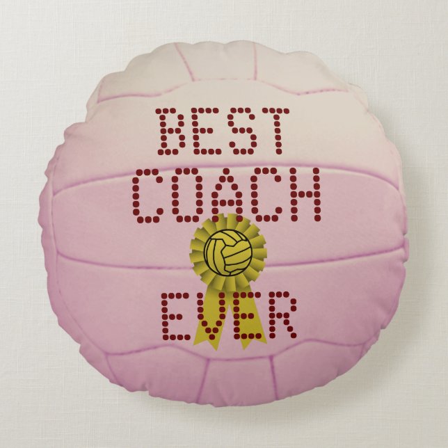 Aangepaste, aangepaste Netball Ball Beste coach Rond Kussen (Voorkant)