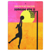 Aangepaste, aangepaste netball coach klembord (Achterkant)